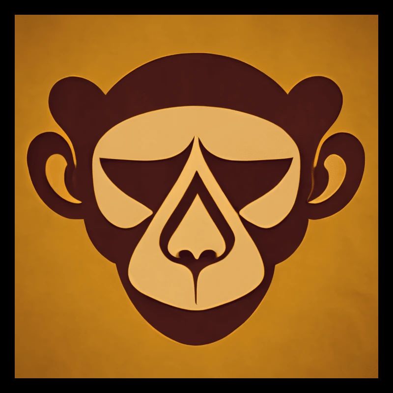 Monkey logo style drawing