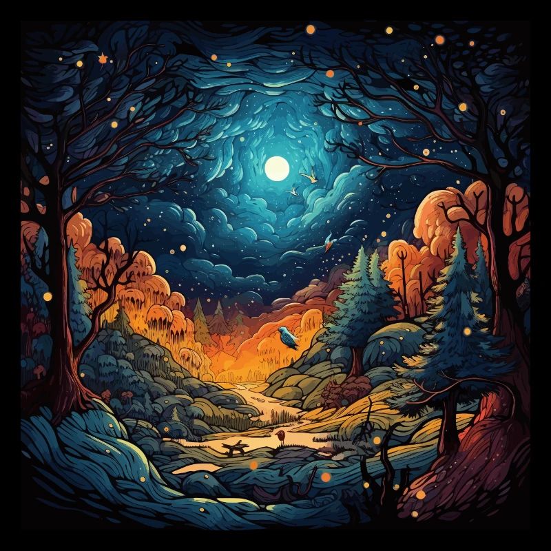 Forêt la nuit