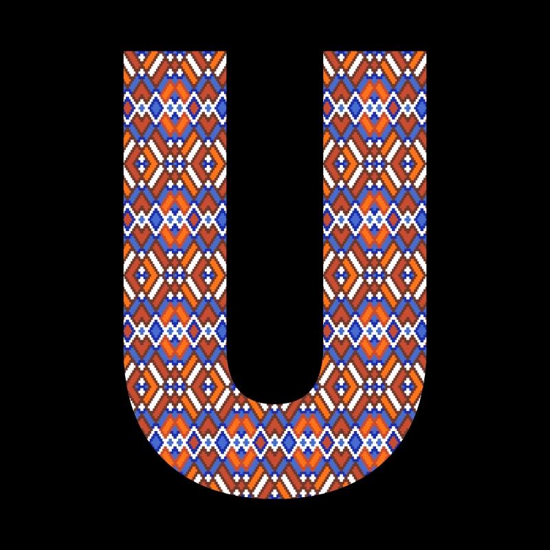 Monogram Letter U- geometric pattern