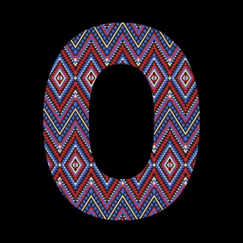 Monogramm Buchstabe O - geometrisches Muster