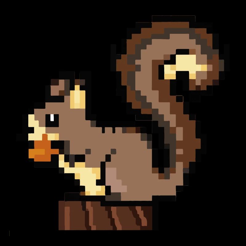 Eichhörnchen Pixel Art Geschenkidee