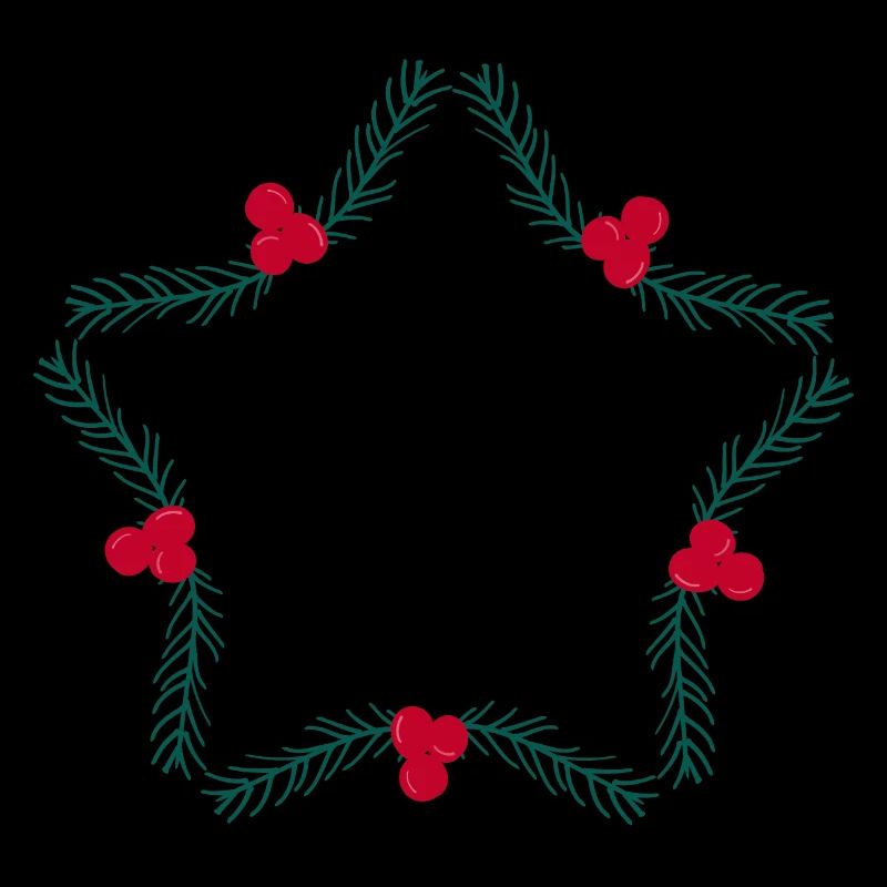 Weihnachtskranz in Sternform