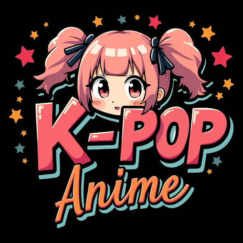 K-Pop: süßes Mädchen im Anime-Stil