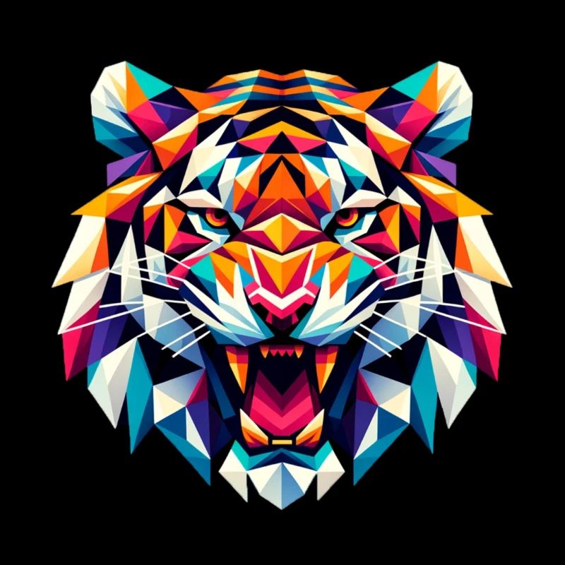 Illustration eines lebendigen Tiger-Logos