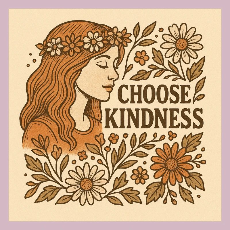 Choose kindness. Flowers.