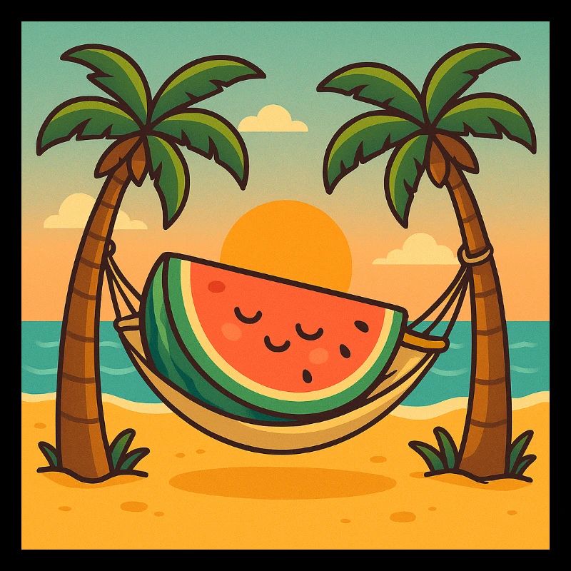 Wassermelone Relax – Hängematte & Sonne