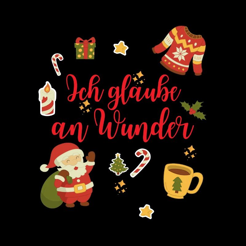 Ich Glaube An Wunder Weihnachtspullover Geschenk