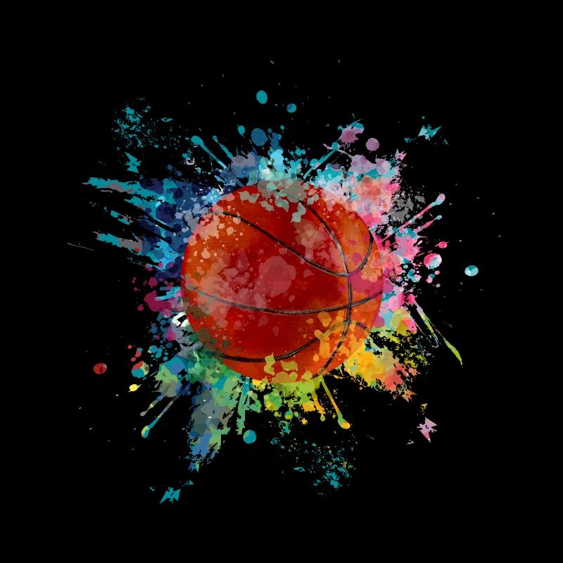 A eau explosion de couleur Splash Design Basket-ball
