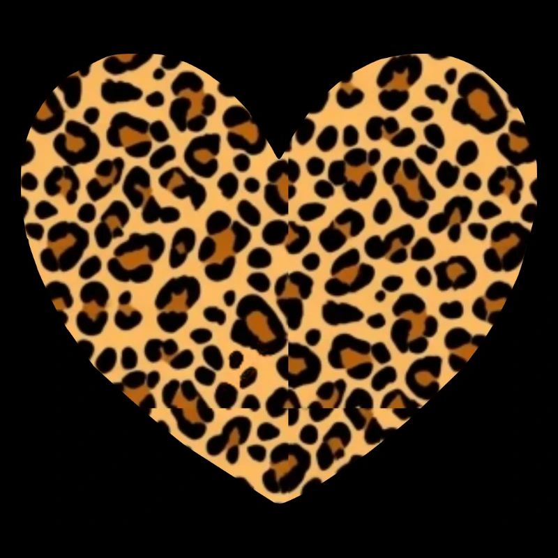 Herz Muster Leopard Geschenk