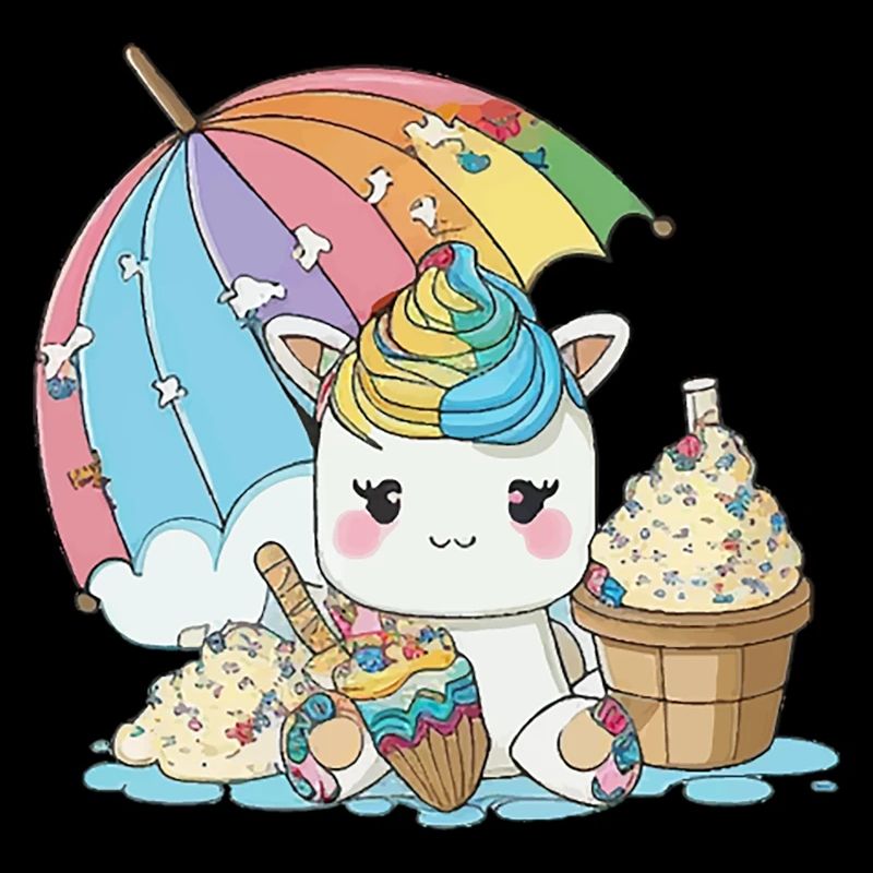 Einhorn der Farben - Eine Welle von Regenbogen