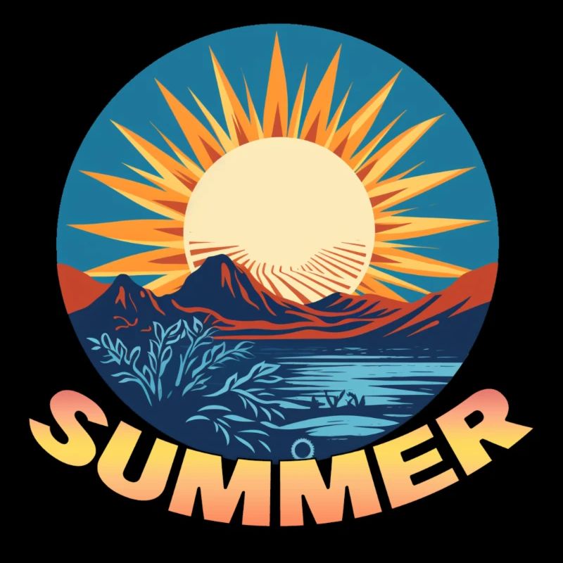 Logo du coucher de soleil d’été