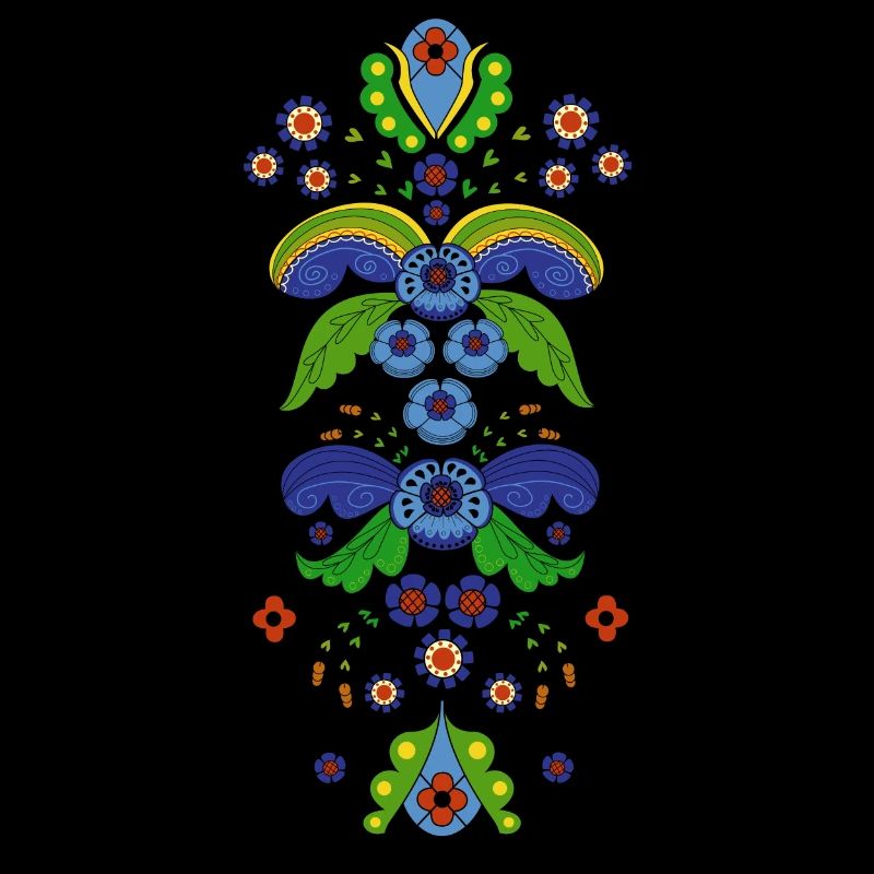 Folklore Blumen Kostüm - Kurbits