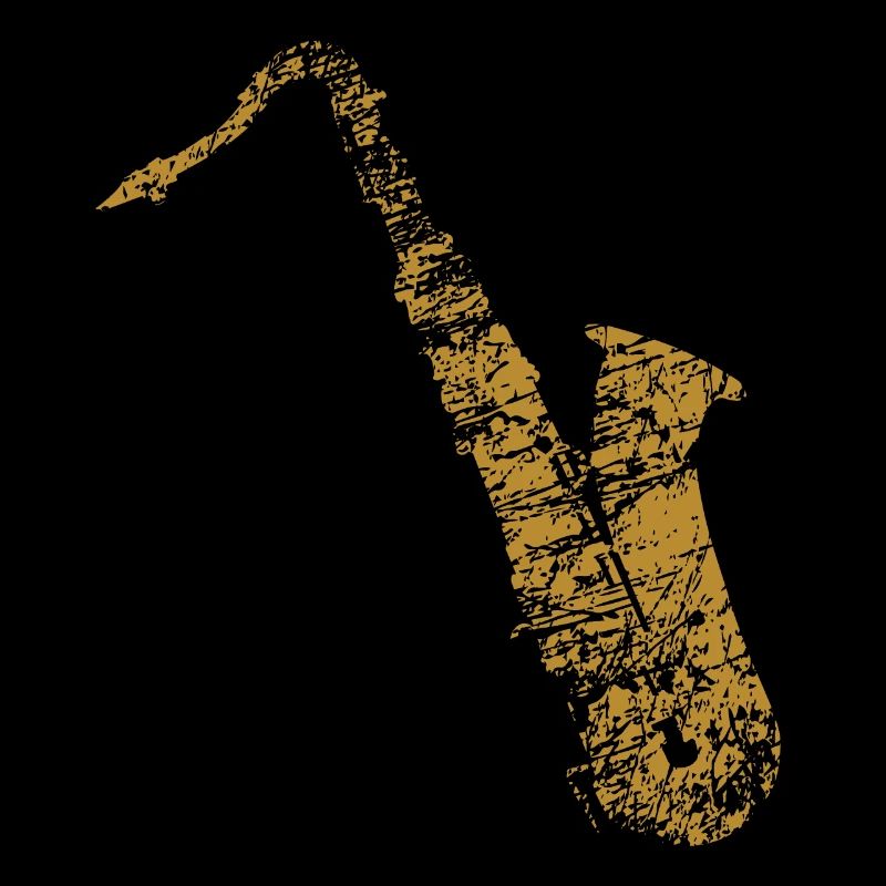 Saxophones doré distressed
