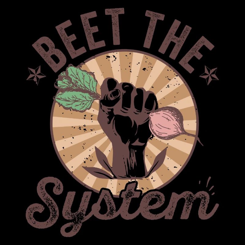 Beet the System funny vegetable design