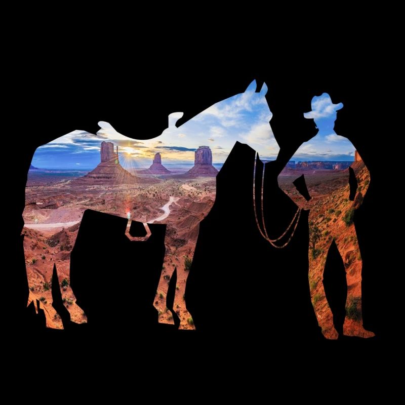 cow-boy dans la steppe
