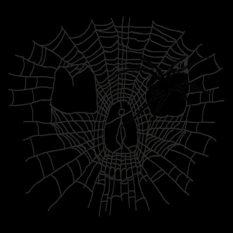 Halloween Spinngewebe in Skull-Form mit Spinne