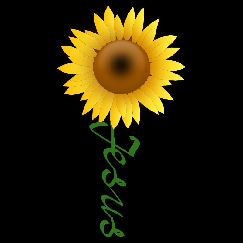 Jesus Sunflower - Liebe christlich Glaube Jesus4m3