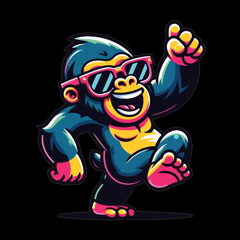 Gorilla mit Sonnenbrille
