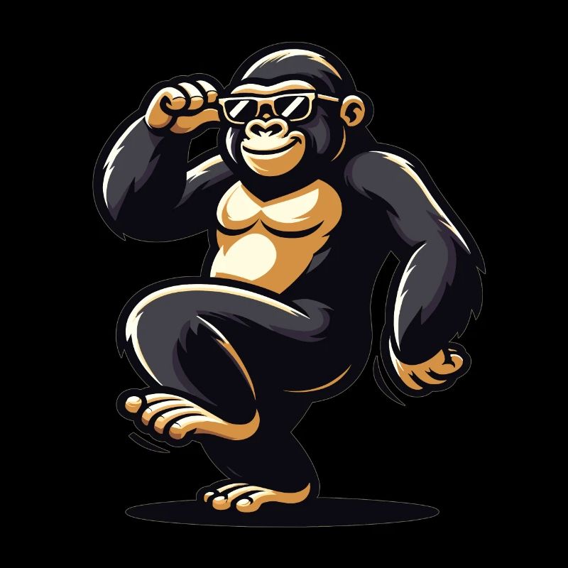 Gorilla mit Sonnenbrille