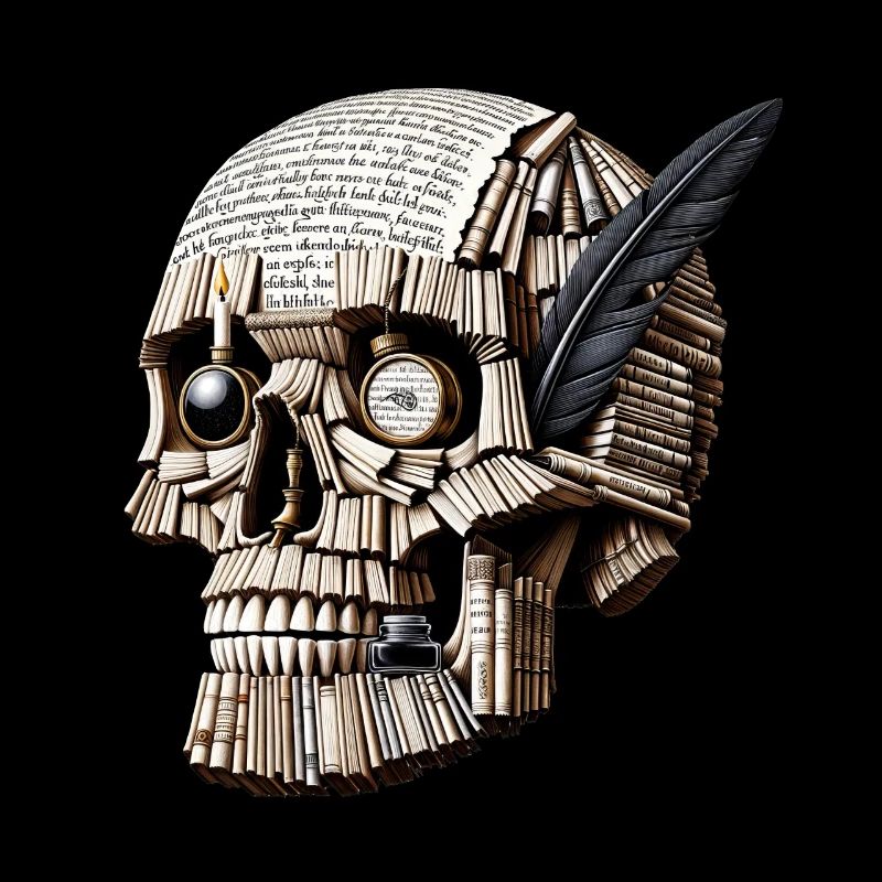 Littéraire Lore Skull Tee Classique du professeur d’anglais