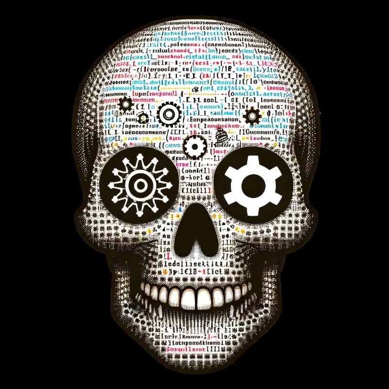 Code Master Skull Tee Digitale Matrix für Programmierer