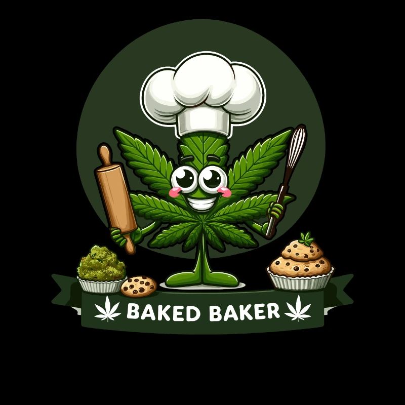 Baked Baker: Whimsical Cannabis Chef Design