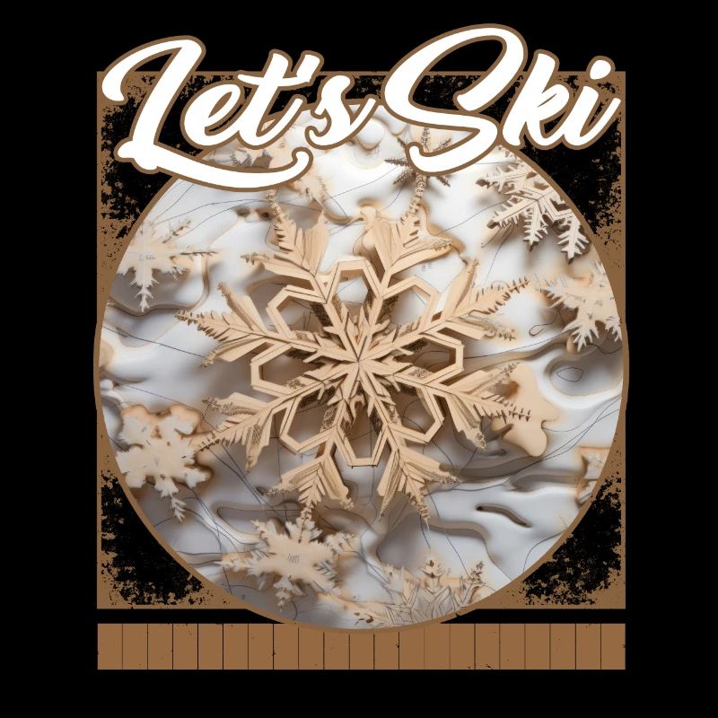 Let’s Ski Snowflake Ski Maps Micro Mountain