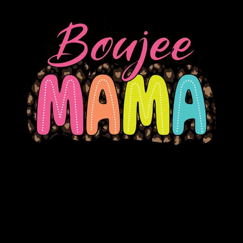 Boujee Mama coloré Leopard Retro Mama