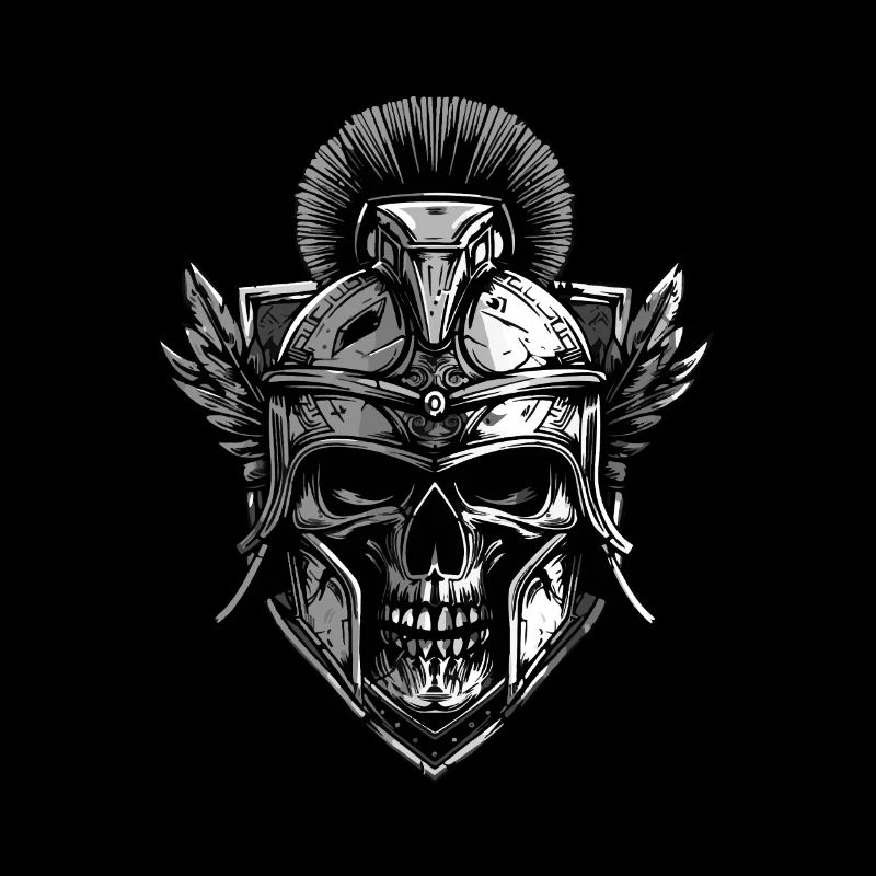 Spartaner Skull Gladiator Wappen