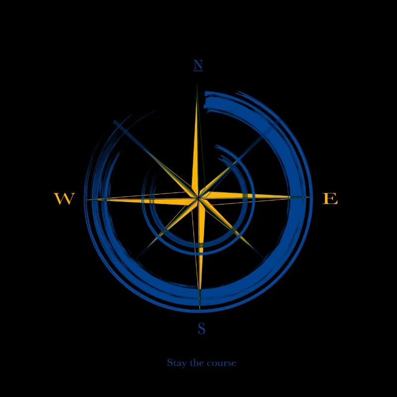 Kompass mitHimmelsrichtungen.