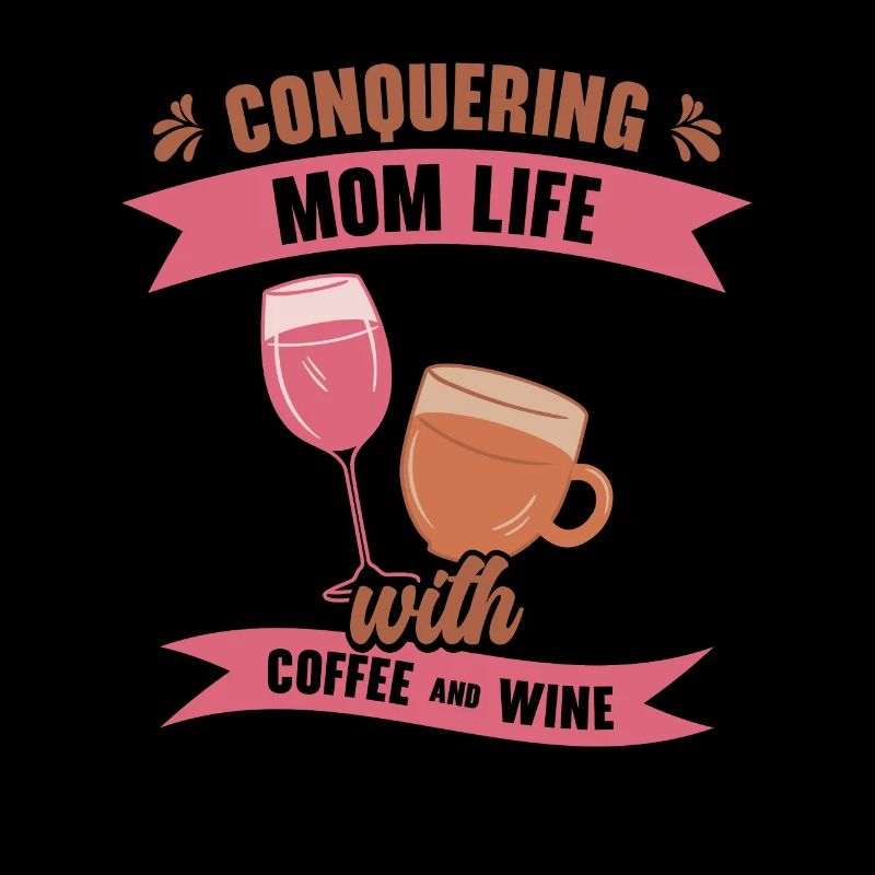 Café Vin Maman Buvant Mère