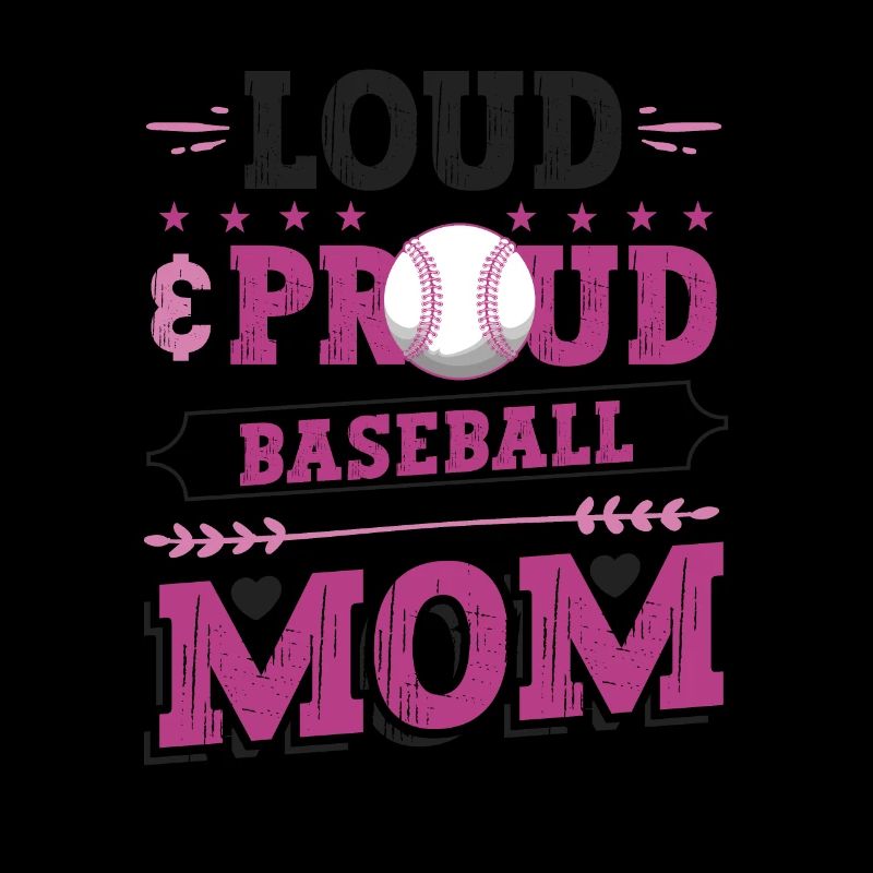 Laut und stolzer Baseball-Mutter