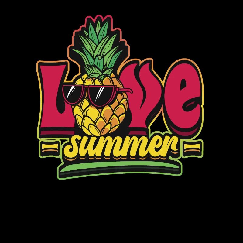 Hello Summer Pineapple with Sunglasses