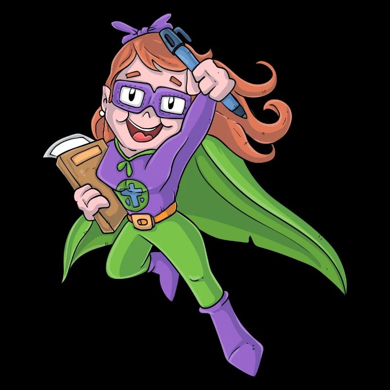 Lehrerin Superheldin