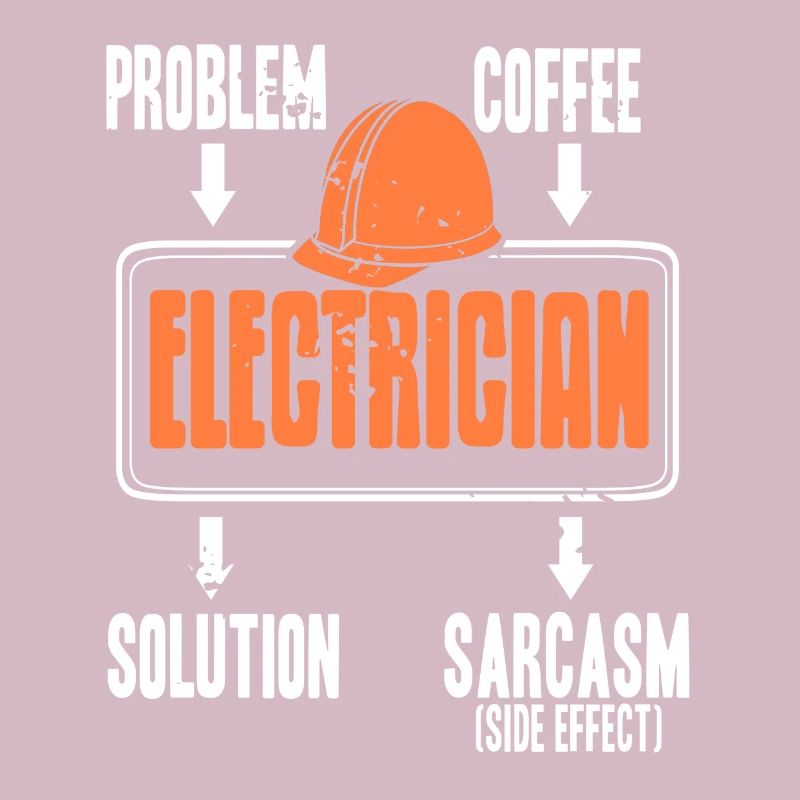 Problem Solution Coffee Sarcasm Funny Electrician
