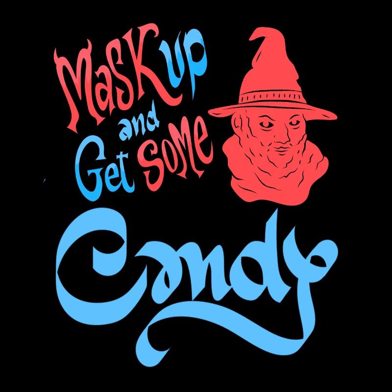 Mask Up & Get Some Candy Retro Halloween Gnome