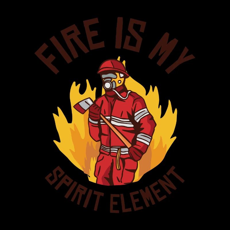 Élément de feu Pompier Pompier