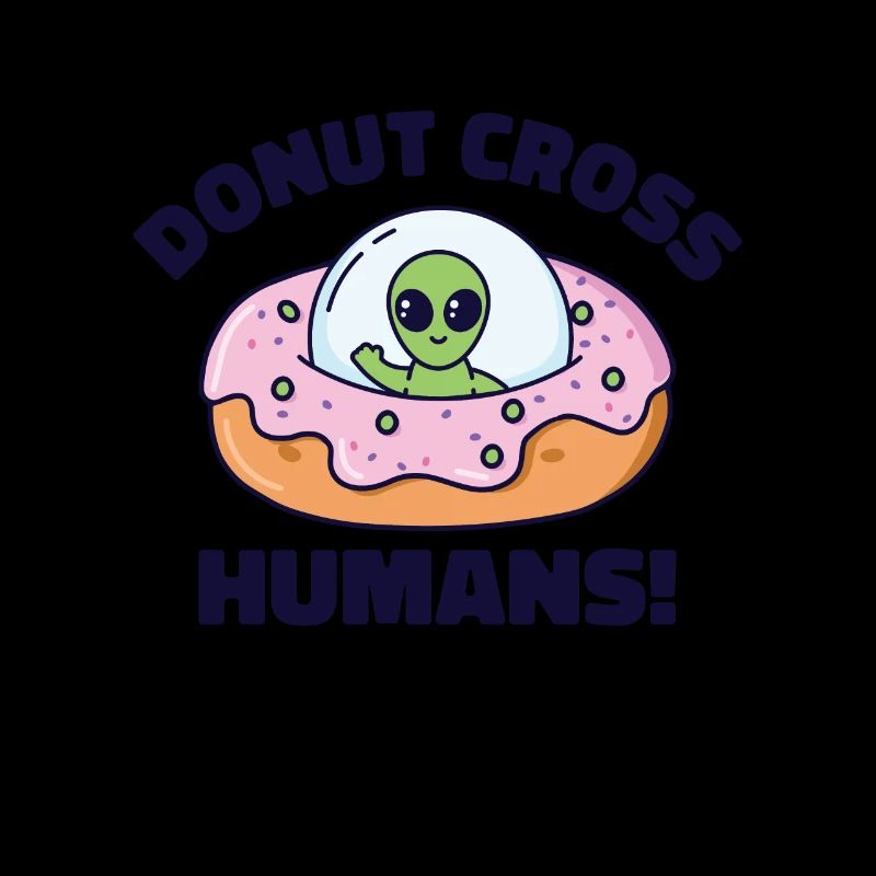 Alien Donut UFO Cute Alien Head