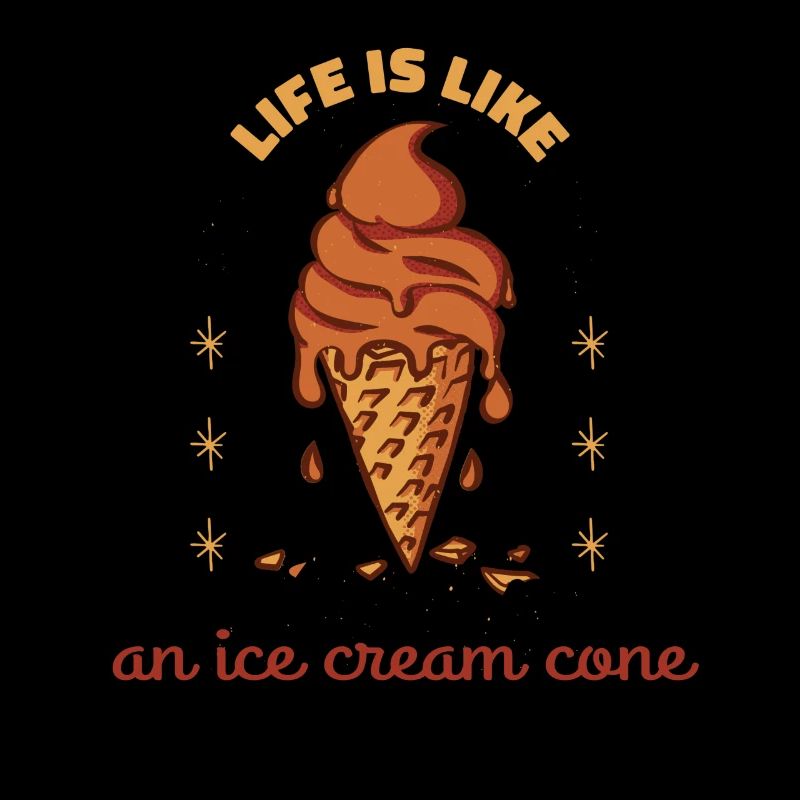 La vie est comme un cornet de crème glacée drôle