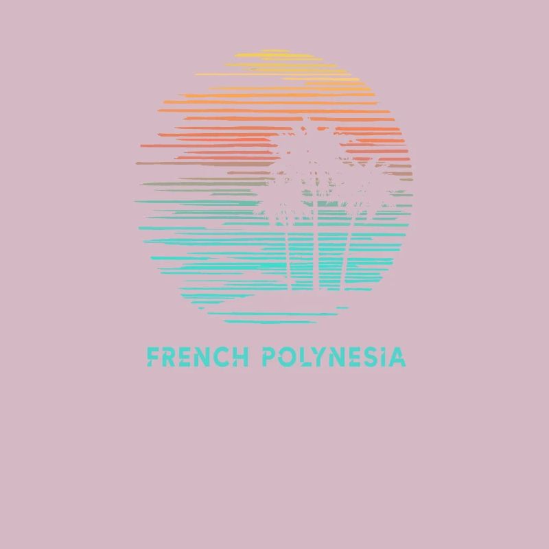 French Polynesia Cool Souvenir Vacation Artistic