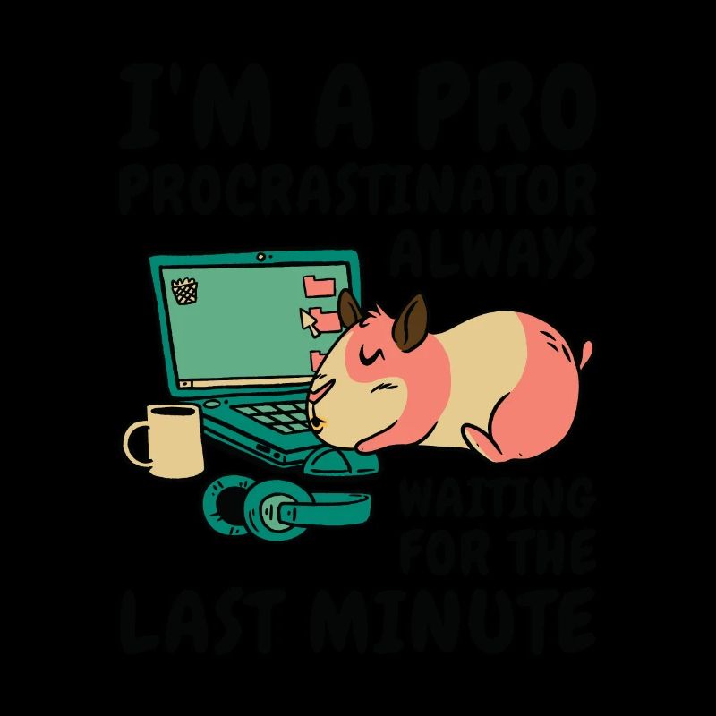 Procrastinating Hamster Procrastinator Time Pet