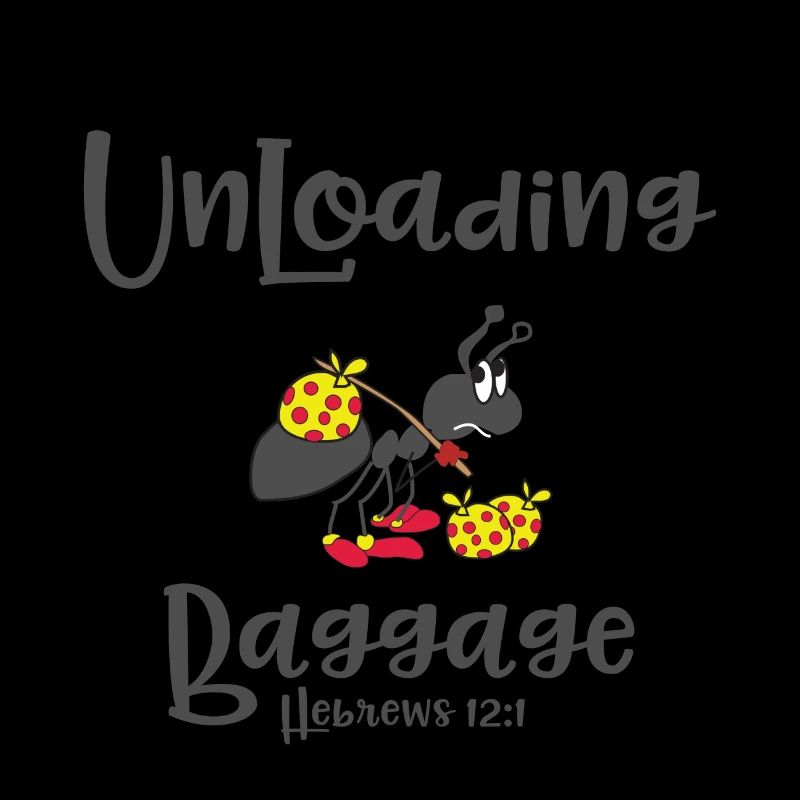 Christian Design Unloading Baggage Hebrews 12