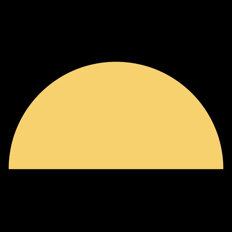 Pluto - semicircle yellow