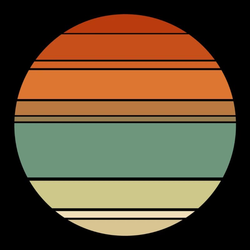 Cercle d’arrière-plan rétro Sunset