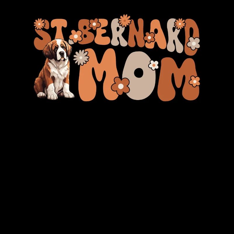 Saint Bernard Groovy St. Bernard Mom