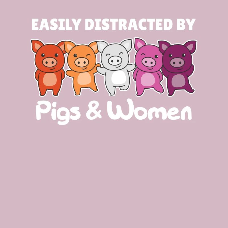 Drapeau lesbien Pride LGBTQ Cochon mignon