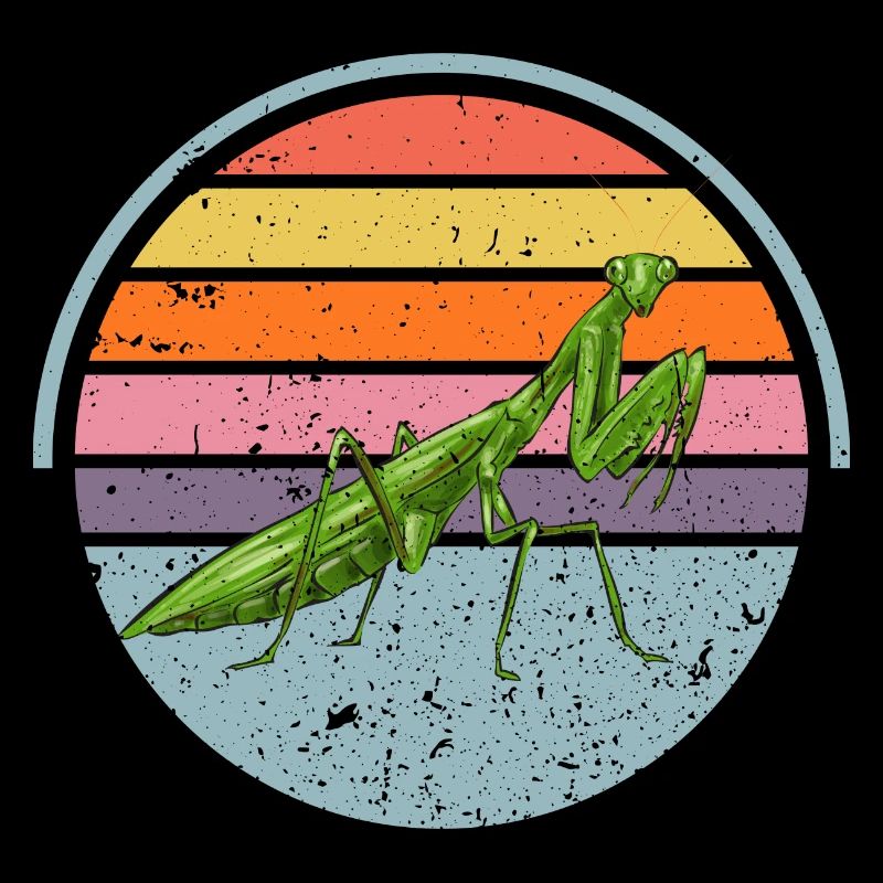 Praying mantis, insect collector, entomologist