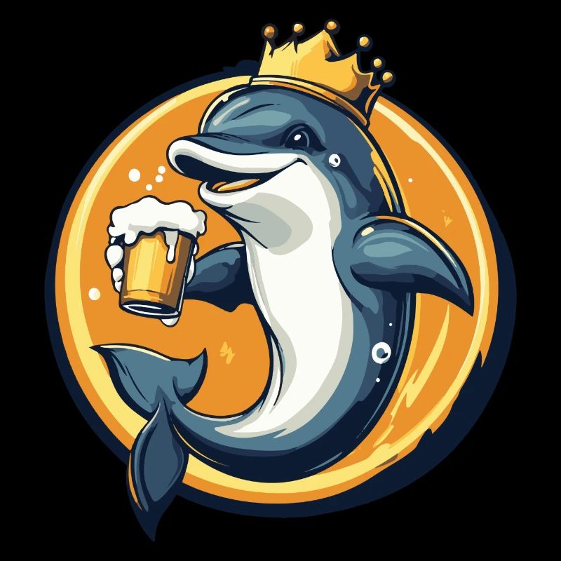 Bande dessinée de bière de dauphin