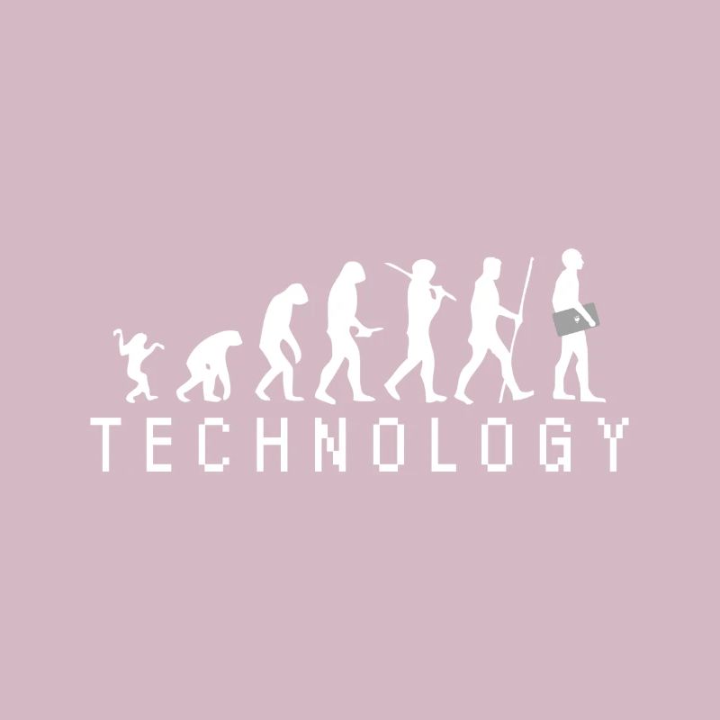 Evolution Technologie Laptop PC Console Geschenk