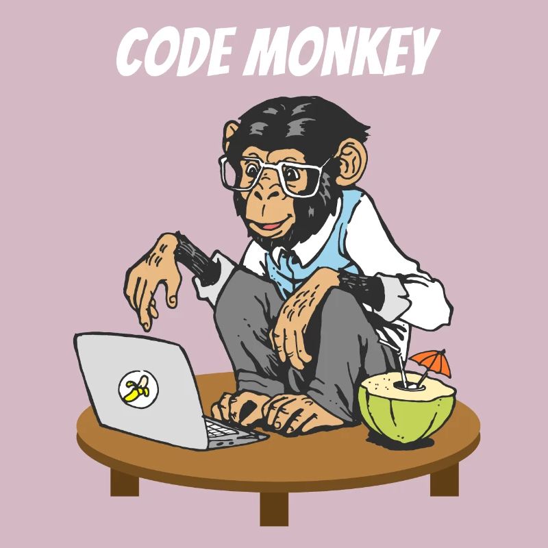 Code Monkey Progammier Monkey Coding Monkeys